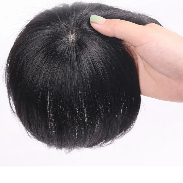 AU Ready to Ship Wholesale Brazilian Hair Fringe Hair Prosthesis Women Machine-made Natural Clip in Hair Topper Bang for Women