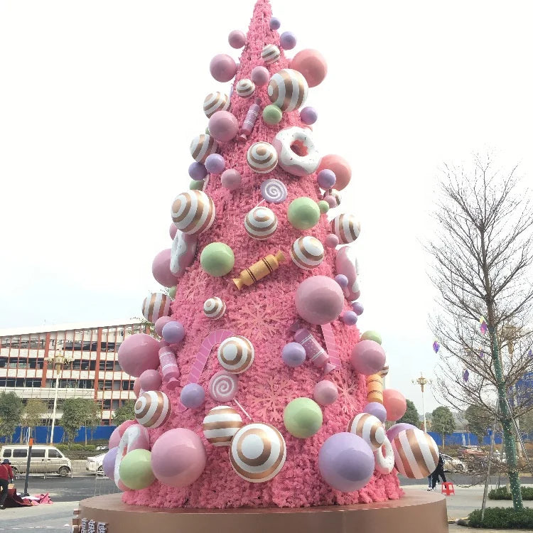 Affordable Christmas Candy Tree Huge Fiberglass Candyland Unique Xmas Tree for Decoration