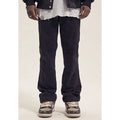 Custom Label  Drop Ship  Stock Street Wear Stock Black Men High Waist  Stacked Flare Jeans