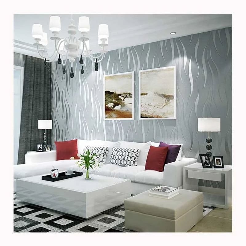 Eco Friendly Bedroom Home Living Room Decorative Non Woven Wallpaper Luxury Stripe Design Rolls Non-woven Wallcovering