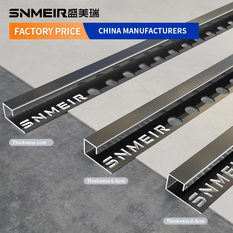 Metal Tile Edge Strip Metal Corner Edging Metal Edge Trim Stainless Steel Tile Trim