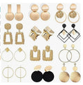 2023 New Arrival Fashion Jewelry Vintage Popular Earrings Geometric Metal Circular Gold Cheap Drop Earrings Wholesale Bulk