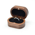Handicrafts Jewelry Box Retro Mini Rectangle Walnut Wood Wedding Ring Box with Single Slot