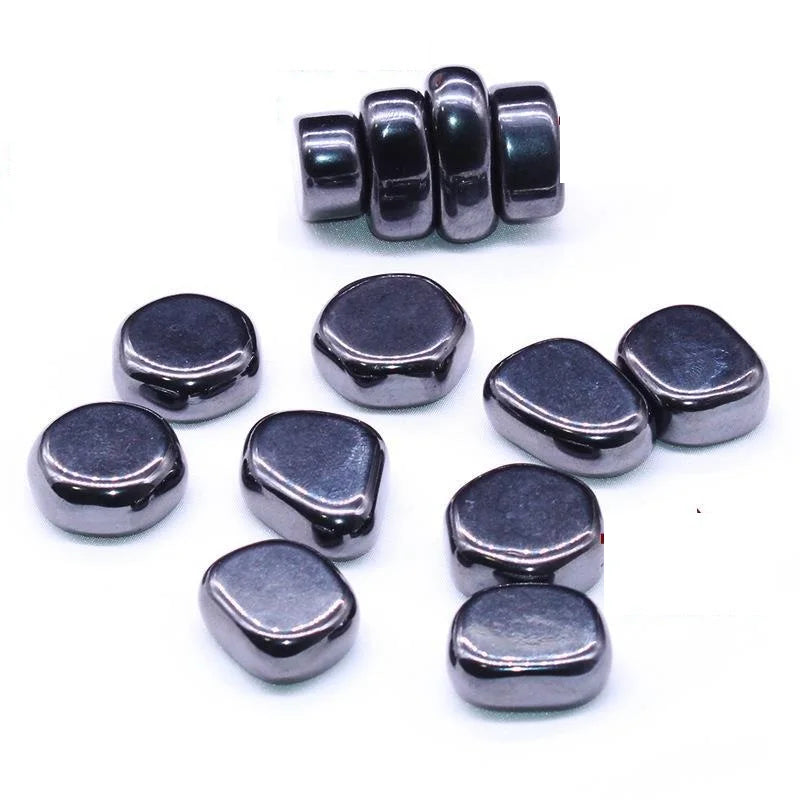 HZ Gemstones Hematite Tumbled Stones Wholesale Hematite Crystal Tumble Stones Polished Hematite Healing Crystals Stones
