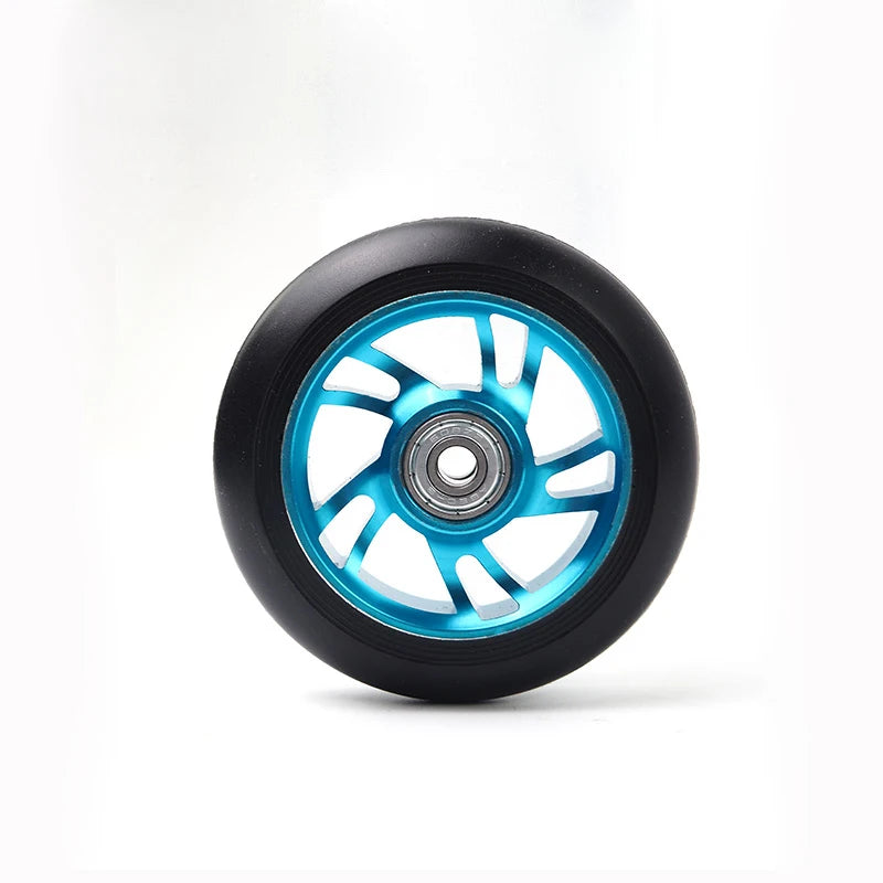 100MM Aluminium Core Urethane Wheels for Inline Skates & Roller Skis Durable Rubber 100MM Roller Ski Wheel for Kick Scooters