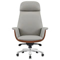 Liyu Luxury Modern High Back Leather Executive Lift Office Chair Electric Adjustable Height 360 Swivel PU Leather Fixed Armrest