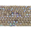 New Arrival Faceted Gemstone Beads Plating Faceted Smoky Quartz Smokey Quartz Beads for Necklace Jewelry Making  2mm 3mm 4mm