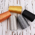 Wholesale 100g/Ball 700M Summer Ice Silk Mercerized Polyester Blended Yarn 3mm Sequin Dyed DIY Hand Woven Rag Doll Knitting Wool