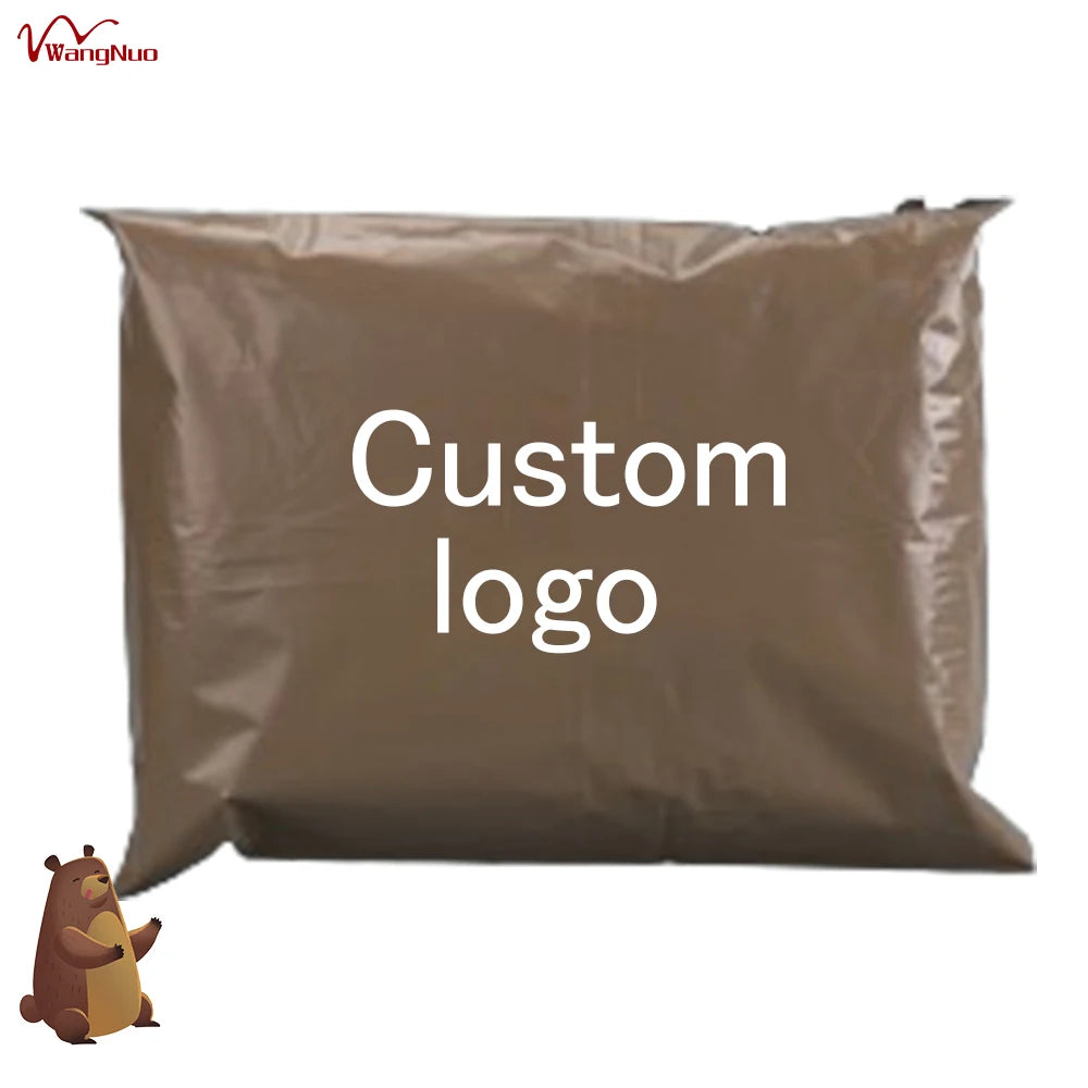 Custom Print logo Poly Mail Package Bags Grey Plastic Biodegradable Mailing Bags for Clothing