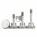 Curtain Wall Glass Lock 304 Stainless Steel Knurl High Step Head Hand Tighten Thumb Screws with Waisted Shank Captive Screw