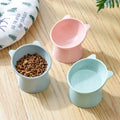 Modern Tilted Raised Feeder Bowl for Pets - Non-Tip Base Cervical Support Cute Cartoon Design