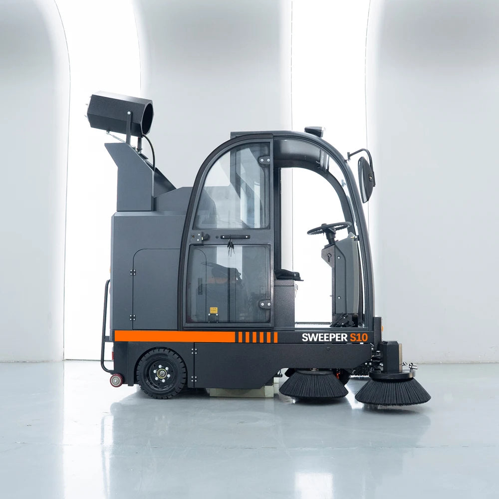 High-Pressure Fog Cannon Electric Ride-On Street Sweeper Truck New Condition Industrial floor Sweeper Floor Cleaning Equipment