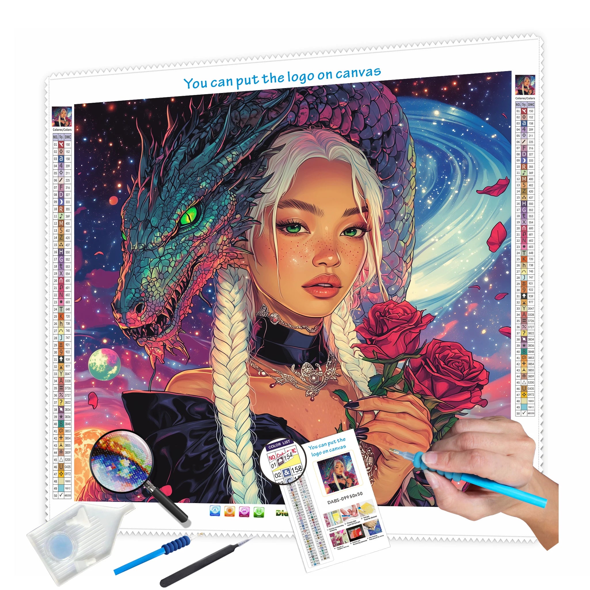 N-2243 Custom Flower 5D Diamond Painting Canvas Print Wholesale Portrait Diamond Painting Canvas for Custom Canvas Print