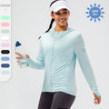 UPF 50+ UV Sun Protection Jacket Women Zip up Hoodie Long Sleeve Breathable Outdoor Clothes Fishing Running Jacket