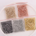500pcs Round Spacers Beads Stainless Steel Bead Spacers Flat Round Loose Bead Spacers Jewelry Findings for Bracelet Making DIY