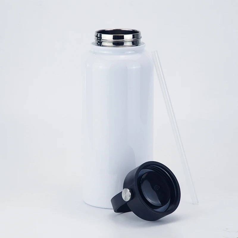 Blank 18OZ/22OZ Wide Mouth Double Wall Vacuum Insulated Stainless Steel Thermal Water Flask Sublimation Tumbler Customized