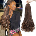 New Arrival Ombre Color Synthetic Crochet Hair Extensions French Curls Crochet Box Braids Hair with Curly Ends