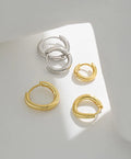 Unique Design Jewelry 925 Sterling Silver Simple Style Geometry Pendant 18K Gold S925 Sterling Silver Earrings for Women ET507