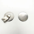 Magnetic Golf Hat Clip with 25mm Blank Silver Golf Ball Marker