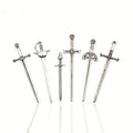 DIY Alloy Jewelry Accessories Sword Charms Vintage Silver Fashion Sword Fencing Charm Pendant for Jewelry Long Sword