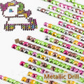 R-12 2.5mm Square Metallic Drill Gold Silver Beads DIY Diamond Art Painting Square Metal Drill