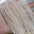 Full 2.5mm Natural Freshwater Pearl Millet Beads Fine Chain Semi-finished About 38cm Jewelry Material