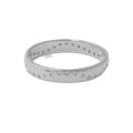 Minimalist Wedding Engagement Finger Ring Band for Couples Unisex 925 Sterling Silver Pave Setting Rhodium Plated Gift Jewelry