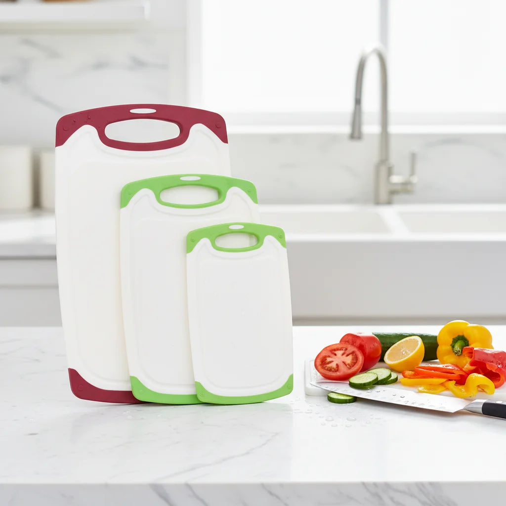 Home Kitchen Accessories Durable Food Grade Plastic Non-Slip Chopping Blocks for Fruit & Vegetable Cutting Various Sizes