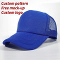 New Custom High Quality 5 Panel Foam Curved Brim Foam Mesh Trucker HatApplique Patch Logo Gorras Trucker Cap