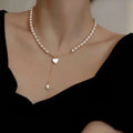 Fashion Love Chokers Trendy Rice Pearl Necklace Gold/Silver Plated Adjustable Length AAAA Grade 36cm 5-6mm 77