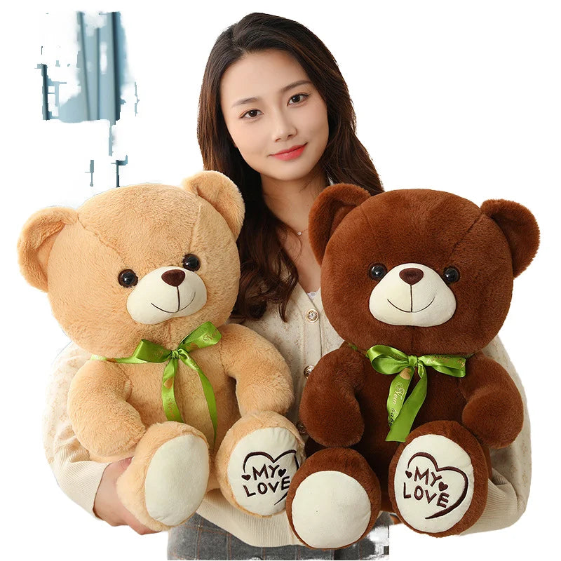 Lovable Christmas Teddy Bear Plush Toy Cute Bear Doll for Boys Girls Comforter with PP Cotton Filling Valentine's Gift for Kids