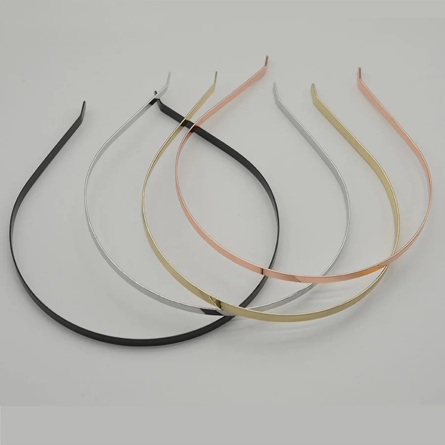 5mm Plain Metal  Wire Headband  with Bended Ends Base Iron Hairbands Hair Hoops for DIY Hair Accessories