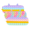 China Factory Press Bubble Pop Small Change Purse Antlers rainbow Colorful Silicone Pencil case Pop Bag Supplier