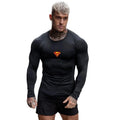 Custom Logo Men's Gym Athletic Compression Under Base Layer Sport Long Sleeve T Shirt