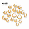 Fashion 18K Gold Plated Jewelry Stainless Steel Hoop Earring 18k Gold Plated Chunky Twist Huggie Earring for Women