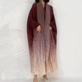 New Design Split Gradient Elegant Scarf Plus Free Size Midi Length Autumn Women Coat