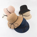 New Fashion Foldable Custom Women's Adult Hollow Straw Panama Sublimation Printed Flower Bowknot Checked Pattern Beach Hats
