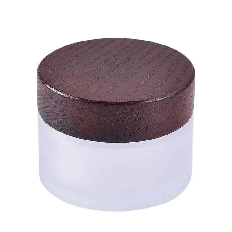 50 Gram Frosted Glass Cosmetic Jars /frosted Cosmetic Jar With Wide Mouth