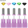 Wholesale Colorful Tungsten Steel Diamond Super Long Tapered Nail Drill Bits Pana 5 in 1 Safety Nail Drill Bit