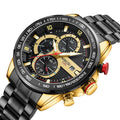 NIBOSI 2606 Big Dial Design Watch Waterproof Men Quartz Watches Stainless Steel Strap Wristwatch