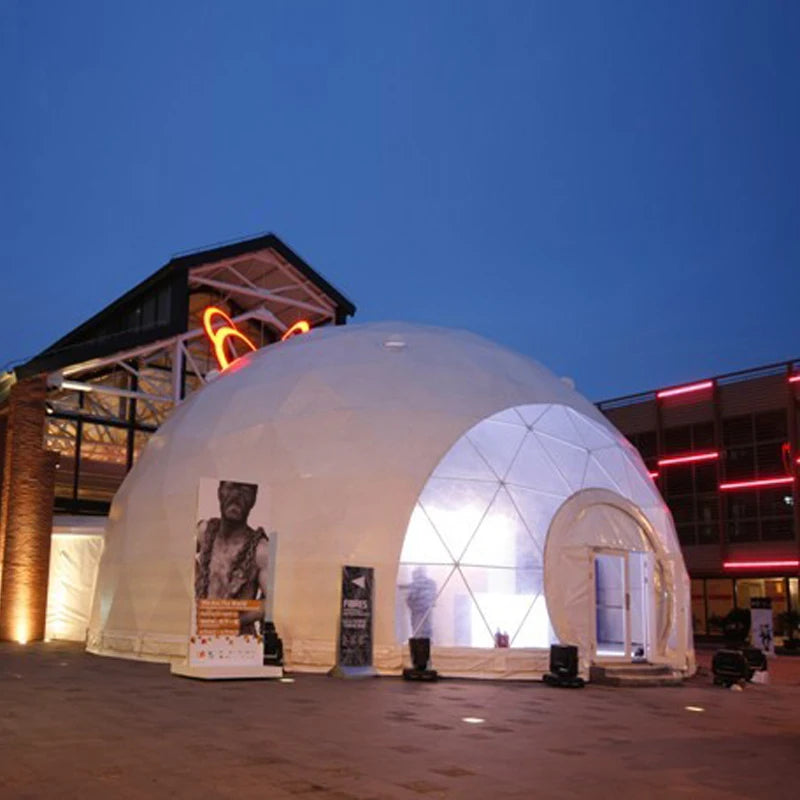 35M Diameter Greenhouse Geodesic Dome House Igloo Tent With Extra-large Transparent Viewing Window for 1000 People