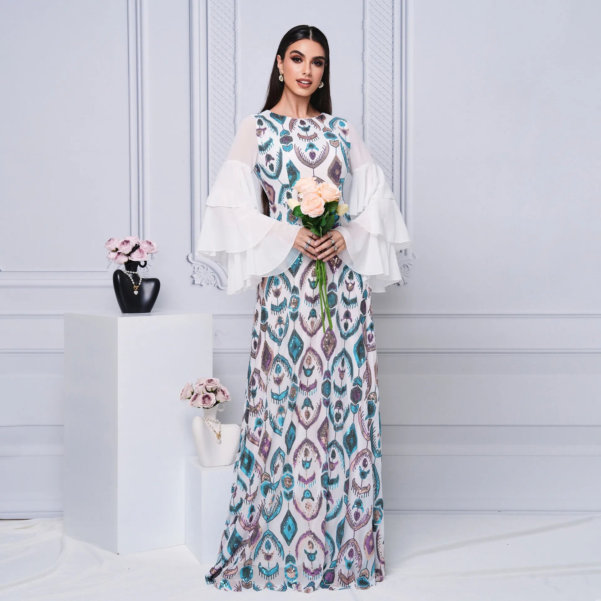Women Sequin Dresses Women Lady Elegant Party Evening Party