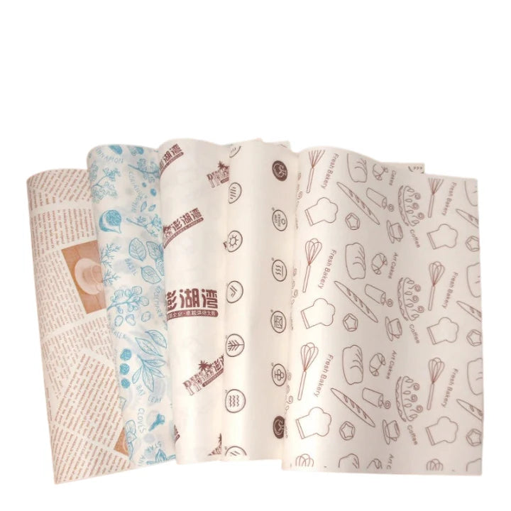 Custom Printing Size Grease-proof Wax Paper Food Wrapping Roll Water-proof Paper