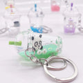 New Floating Milk Panda Liquid Pendant Chain Quicksand Drifting Bottle Into Oil Bag Pendant Mini Bottle Keychain