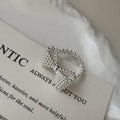 Handmade Korean Design 925 Sterling Silver Bowknot Shape Finger Rings for Girls Fine Jewelry