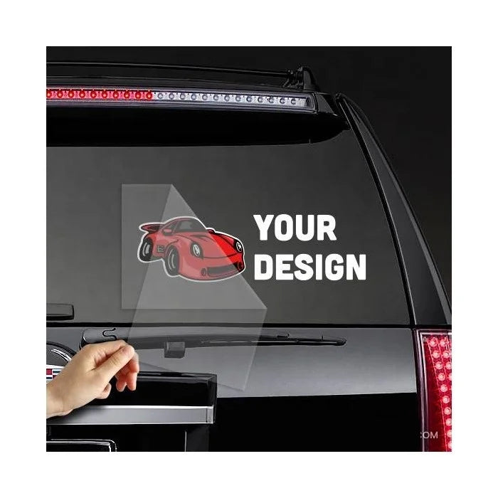 KYW PVC Label Sticker Printing Die Cut Window Car Bumper Sticker Custom Adhesive Double Side Square Individual Sheet Vinyl KEYI