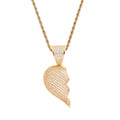 CN276 Brass Setting Heart Pendant Iced Out Cubic Zircon Necklace Hip Hop Gift Jewelry Bling Bling