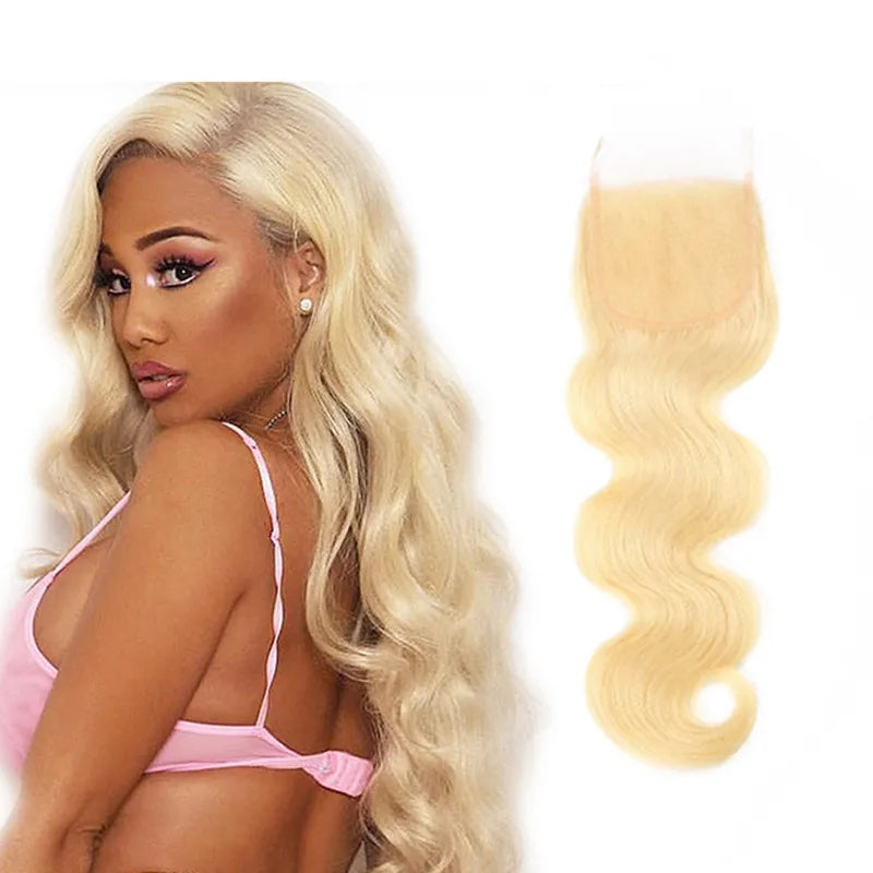 Chinese Raw Weft Remy Virgin Human Hair Extensions Straight Wave Lace Closure 613 Natural Black Bundles Frontal Hair Weave