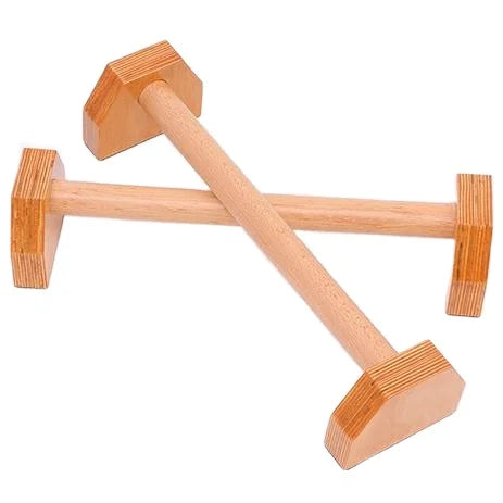 Pair Portable Push up Bars Wooden Push up Gym Strength Training Parallel Bars Anti-slip Push-up Brackets Board