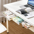 OWNSWING Hidden Self Adhesive Desk Drawers Slide Out Attachable Clear Plastic Under Desk Storage Under Desk Drawer Organizers